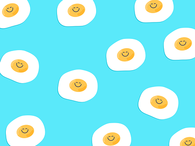Sunny Side Up! breakfast cute egg flat design food food and drink illustration illustration art kawaii sunny