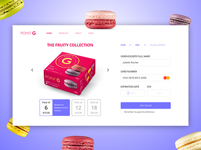 Credit Card Checkout checkout daily ui daily ui 002 macaron payment sweet tooth ui ux design web