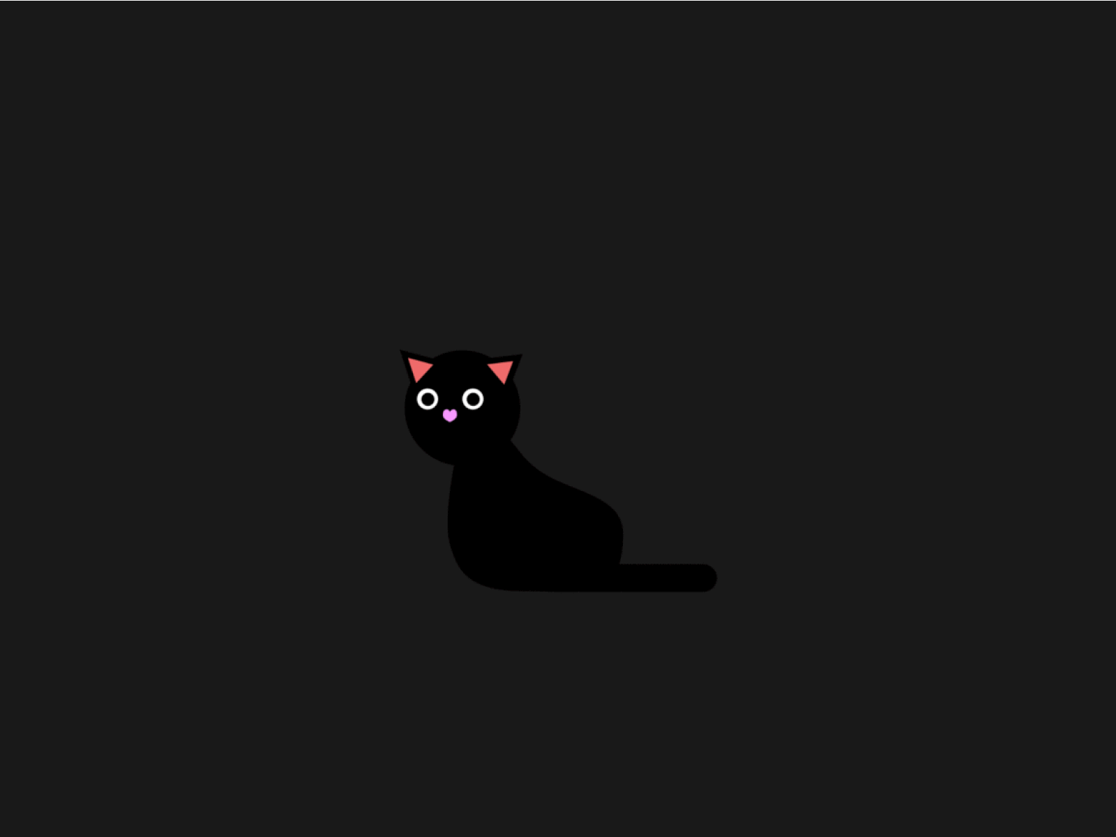Kitty cat wink cat cute flat design illustration illustration art pet weeklywarmup wink