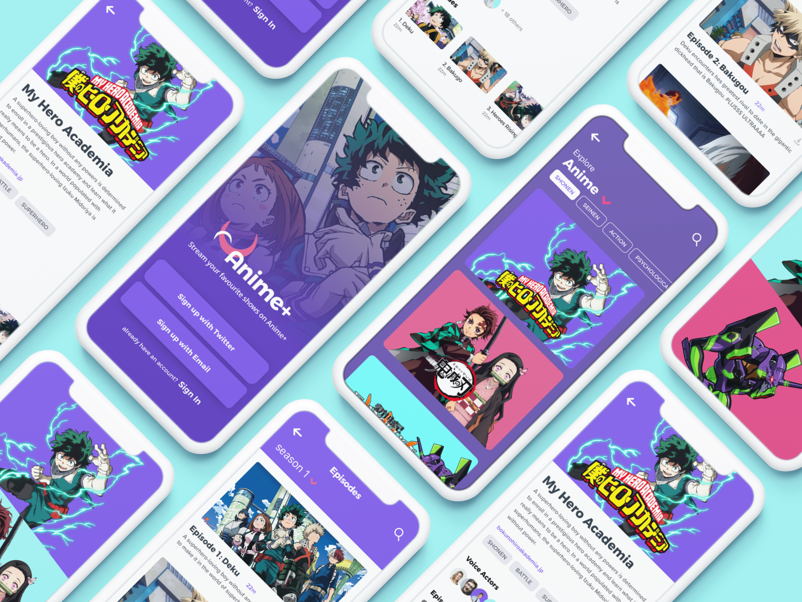 Anime Streaming App by Will Morrissey on Dribbble