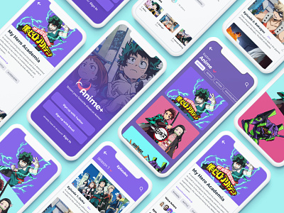 Anime Streaming App anime app apple categories daily ui illustration mobile app movie app my hero academia netlfix product design sign up streaming tv app ui ui design ux ux design web website