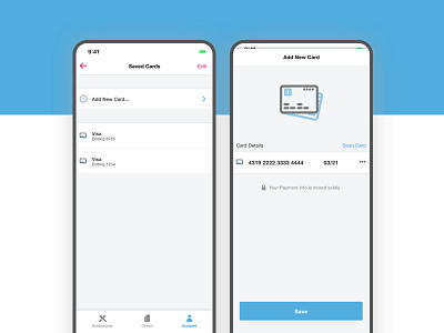 Add New Payment Method add new card add new payment android app branding design food app ios ordu payment ui user interface design ux uxdesign web website
