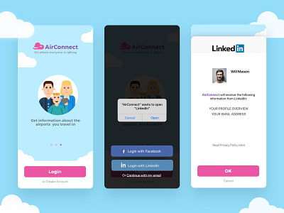 Social Media Login app clean dailyui design illustration ios login media minimal mobile onboarding product design sign up social social login ui ux uxdesign web website