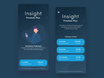 Upgrade Account to Premium account android app anxiety app app daily ui design illustration mobile podcast premium pricing plan sign up subscribe ui upgrade user interface ux uxdesign web website