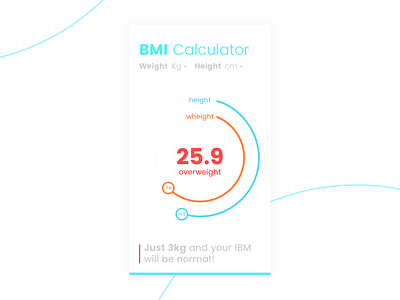 BMI Calculator bmi calculator calculator dailyui health mobile ui