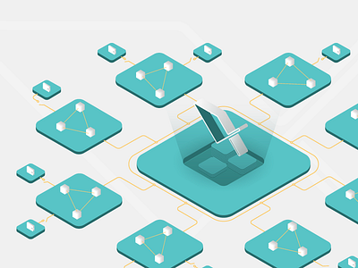 Trading System Illustration illustration isometric trading