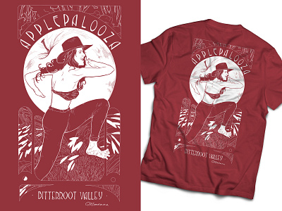 Applepalooza Shirt art noveau design festival illustration tshirt tshirt design typography