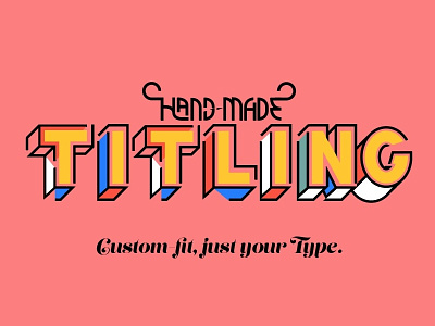 Hand-made Titling hand-made illustration lettering titling type typemark vector