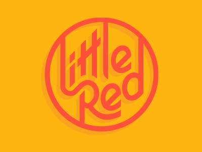 Little Red logomark branding hand drawn logo mark type typography