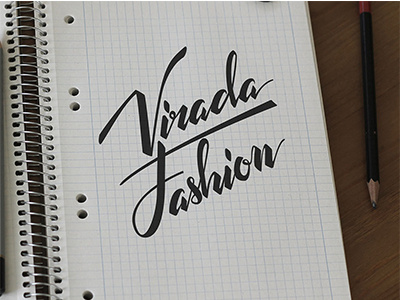 Virada Fashion hand lettering identity lettering logotype mark