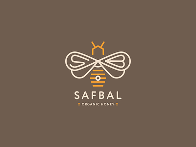 Safbal Organic Honey branding flower hive honey honeybee logo logodesign organic product safbal