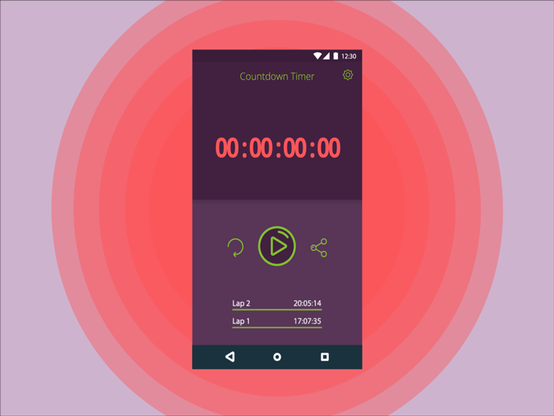 Countdown Timer countdown design hour interface minute screen second time timer ui
