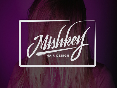 Miskey Hair Design branding custom font lettering logo typography