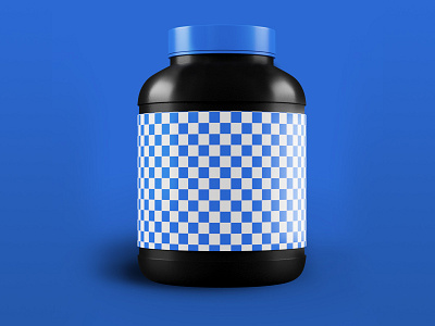 Protein Powder Whey Supplement Bottle free 3D model