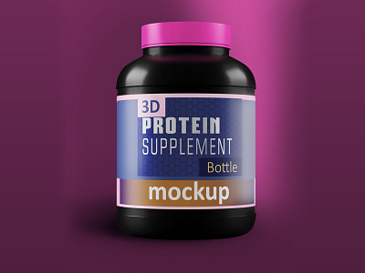 3d Protein Jar with Pink Cap 3d model 3d product design 3ds max 3dsmax branding creative dribbble illustration latest mockup muscle nutrition photorealistic photoshop plastic bag plastic bottle powder power products