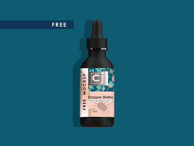 FREE Dropper Bottle Mockup 3d product design 3ds max branding creative dribbble flat free freebies latest mockup mockup psd mockups photoshop