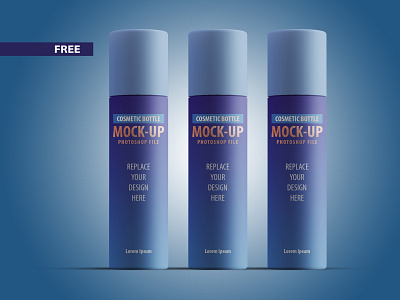 Free Cosmetic Bottle Mockup