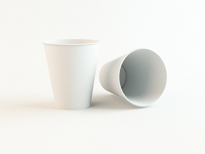 3D Paper Coffee cup design 3d 3ds max 3dsmax creative design dribbble flat latest