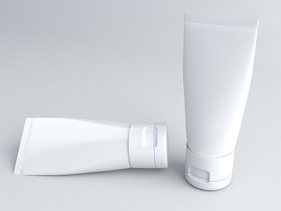 3D  Cosmetic Cream Tube