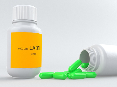 3D Pharmacy bottle design 3d 3d product design 3ds max 3dsmax colors creative design dribbble flat image latest