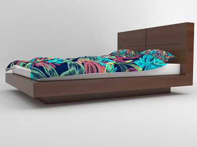 3D Bed 3d 3d design 3d product design 3ds max 3dscene 3dsmax branding creative design dribbble flat graphic illustration image latest photoshop