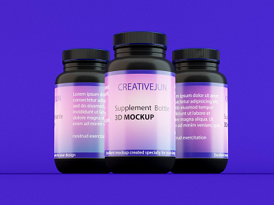 3D Supplement bottle