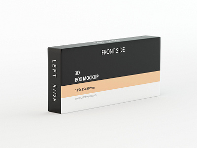 3D 115x15x50 Box Mockup