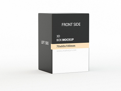 3D 70x60x100mm Box mockup