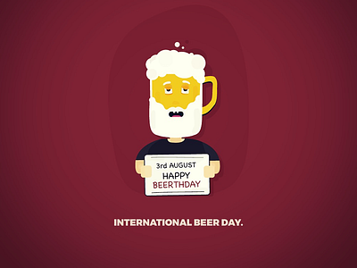 Its BeerthDay! graphic illustration ui ux vector