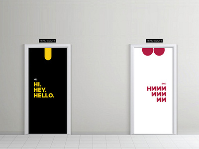 Concept Washroom gate Stickers for Male & Female