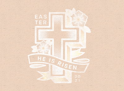 Easter 2021 branding church church design design easter easter logo easter sunday logo design retro supply retro supply co