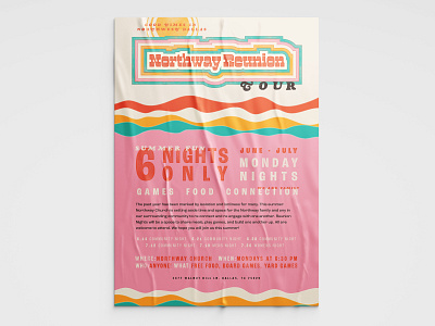 Northway Reunion Tour 2/3 block type branding event poster music poster poster vintage vintage type wood letter wood letter type