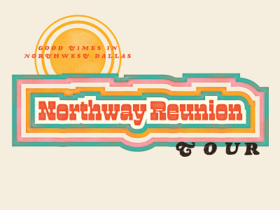 Northway Reunion Tour 3/3 block printing branding church design design vintage vintage type wood letter