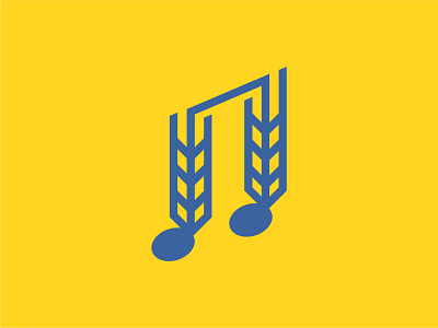 Cruise The Blues Icon branding icon logo logo design logo mark music logo vector wheat logo