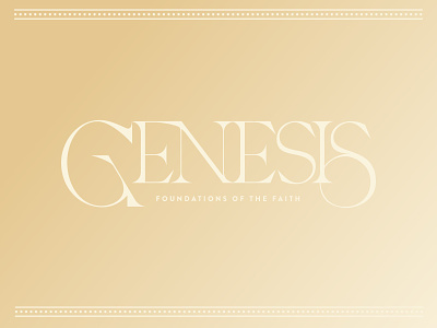 Genesis branding church design typography