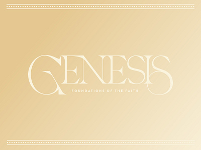 Genesis branding church design typography