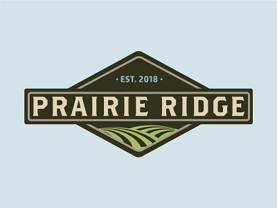 Prairie Ridge Logo #3 badge brand design brand identity branding crests design lettermark logo logo design typography wheat