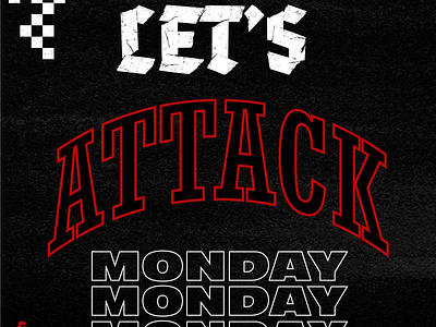 Attack Monday Screensaver branding design graphic design grunge grunge font grungy lettermark logo logo design skate shop skater typography vector