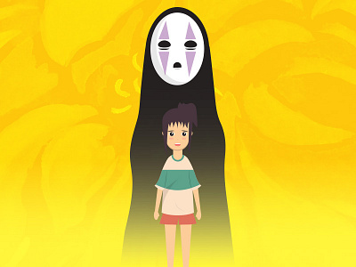 Spirited Away animation anime avatar characters design film flat illustration japanese movie spirited away vector
