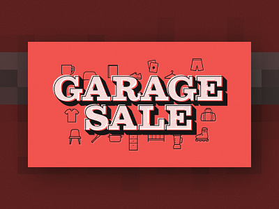 Garage Sale black black white drop drop shadow dropshadow garage icons offset presentation proclaim red rummage sale striped stripes yard