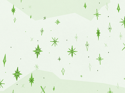 Snowflakes in Green digital digital illustration green hand drawn shape snowflakes texture
