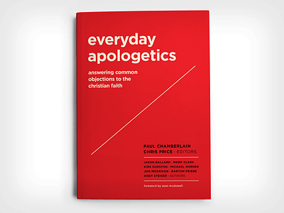 "Everyday Apologetics" Book Cover bold book book cover design minimal red shapes simple simple clean interface simple design type