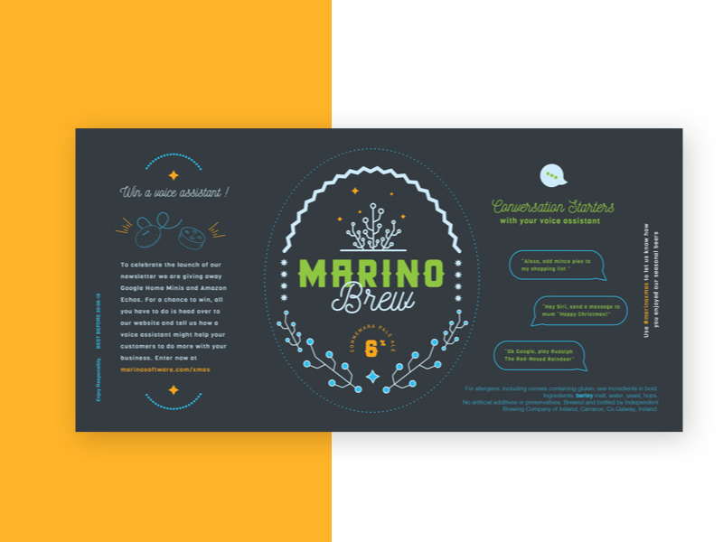 Marino Brew Label app development app design christmas gift software marino tech beer label beer