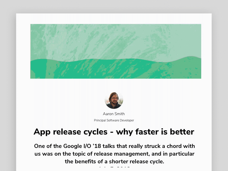 App release cycles — why faster is better animation app app release gif google google io18 illustration marino software release cycle release managment software development