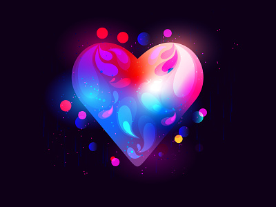 Valentine is coming abstract abstract illustration adobe illustrator challenge dribbble freeform gradient heart illustration love valentine warmup