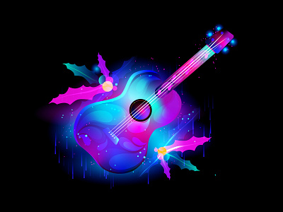 Ukulele in Freeform Gradient abstract abstract illustration adobe illustrator challenge design freeform gradient gradient graphic illustration music music illustration musical musical instrument ukulele