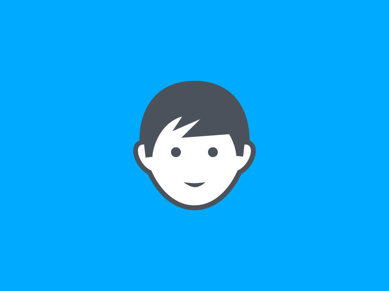 Head moving around, blinking blink eyes face head icon illustration