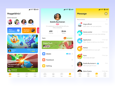 Game App app design ui