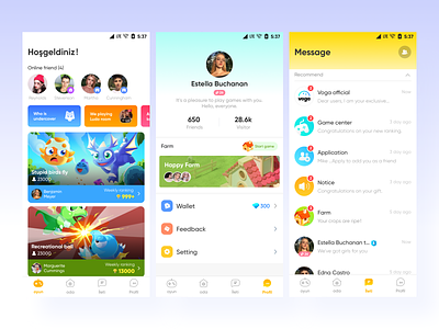 Game App app design ui