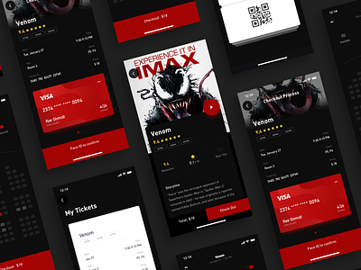 Venom themed film ticket reservation 2 design team ui